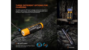 Fenix 18650 - 4000mAh - Acumulator cu USB Type-C - ARB-L 18-4000U